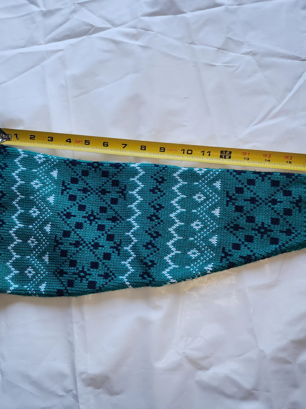 VTG URGENCY Women's Knit Sweater Multi-pattern  Geometric Rows Green Size Xlarge